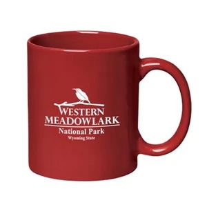 11 Oz. Colored Stoneware Mug With C-Handle | https://www.bestnamebadges.com