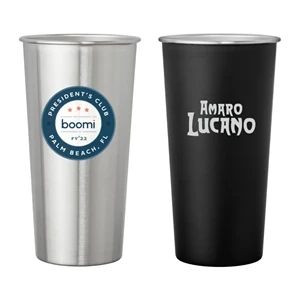 Doire Stainless Steel 20 oz. Pint Glass Cup | https://www.bestnamebadges.com