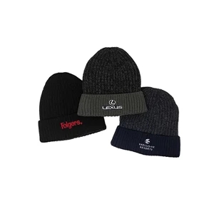 Sherpa Lined Beanie with Direct Embroidery