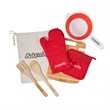 Deluxe Silicone & Bamboo Kitchen Set | https://www.bestnamebadges.com