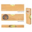 Bamboo Level With Bottle Opener | https://www.bestnamebadges.com