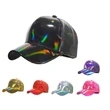 Hip Hop Colorful Laser Baseball Cap | https://www.bestnamebadges.com
