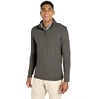 Men's Heathered Eco-Logic Stretch Quarter Zip | https://www.bestnamebadges.com