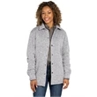 Heathered Fleece Snap Shacket | https://www.bestnamebadges.com