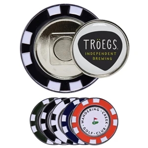 Metal Poker Chip with Removable Ball Marker