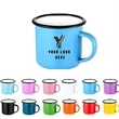 12oz Enamel Coffee Mugs with Handle | https://www.bestnamebadges.com