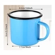 12oz Enamel Coffee Mugs with Handle | https://www.bestnamebadges.com