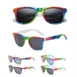 Rainbow Striped Classic Square Sunglasses | https://www.bestnamebadges.com