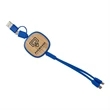 Dual Input 3-in-1 Bamboo Retractable Cable | https://www.bestnamebadges.com