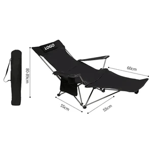 Portable Folding Reclining Camping Chair with Footrest