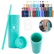 16 oz Colored Acrylic Tumblers with Lids and Straws | https://www.bestnamebadges.com
