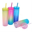 16 oz Colored Acrylic Tumblers with Lids and Straws | https://www.bestnamebadges.com