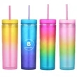 16 oz Colored Acrylic Tumblers with Lids and Straws | https://www.bestnamebadges.com