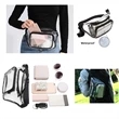 PVC Clear Fanny Pack w/ Zipper Pockets Transparent Bag | https://www.bestnamebadges.com