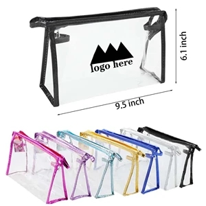 Customized Waterproof Zippered PVC Transparent Cosmetic Bag