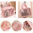 Clear Double Layer PVC Water-resistant Makeup Cosmetic Bag | https://www.bestnamebadges.com