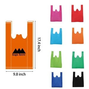 Vest-style Non-woven Reusable Foldable Shopper Tote Bags