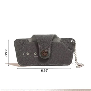 Foldable Retro First Layer Leather Glasses Case