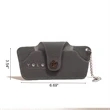Foldable Retro First Layer Leather Glasses Case | https://www.bestnamebadges.com