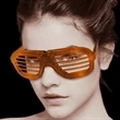 LED Flashing 80s Sunglasses - Orange | https://www.bestnamebadges.com
