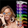 LED White Novelty Custom Sunglasses | https://www.bestnamebadges.com