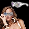 LED White Novelty Custom Sunglasses | https://www.bestnamebadges.com