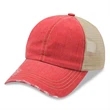 6 Panel Herringbone Low Profile Distressed Trucker Cap | https://www.bestnamebadges.com