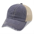 6 Panel Herringbone Low Profile Distressed Trucker Cap | https://www.bestnamebadges.com