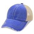 6 Panel Herringbone Low Profile Distressed Trucker Cap | https://www.bestnamebadges.com
