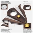 Wood Cigar Cutter With Lock System | https://www.bestnamebadges.com