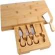 Custom Bamboo Charcuterie Cheese Board Set | https://www.bestnamebadges.com