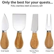 Custom Bamboo Charcuterie Cheese Board Set | https://www.bestnamebadges.com