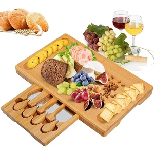 Custom Bamboo Charcuterie Cheese Board Set