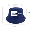 100% Cotton Portable Bucket Hat w/ Custom Imprint | https://www.bestnamebadges.com