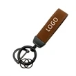 PU Leather Key Chain with D Hook | https://www.bestnamebadges.com