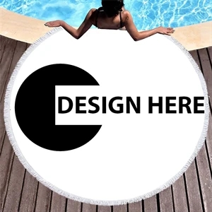 59'' Round Full Color Microfiber Beach Towel
