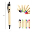 Eco-friendly Click Bamboo Ballpoint Pen w/ Custom Imprint | https://www.bestnamebadges.com