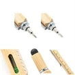 6 in 1 Multifunctional Bamboo tool Stylus Pen | https://www.bestnamebadges.com