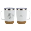 Sapora 12 oz Vacuum Insulated Stainless Steel Mug with Cork | https://www.bestnamebadges.com