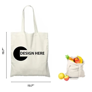 10 oz. Natural Cotton Canvas Tote Bag w/ Custom Imprint