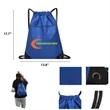 Waterproof Oxford Drawstring Backpack w/ Custom Imprint | https://www.bestnamebadges.com