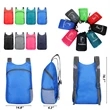 Lightweight Foldable Polyester Backpack w/ Custom Imprint | https://www.bestnamebadges.com