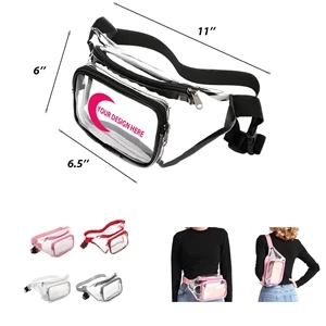 Clear Zipper PVC Fanny Pack w/ Custom Imprint