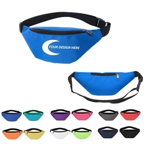 Polyester Sports Fanny Backpack w/ Bottle Pocket