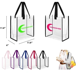 Promotional Clear PVC Tote Bag w/ Custom Imprint