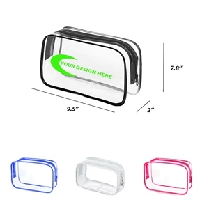 Waterproof Transparent PVC Cosmetic Bag w/ Custom Imprint