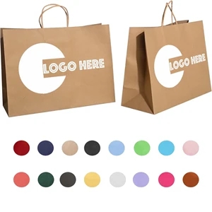 Durable Kraft Paper Shopper Bag w/ Custom Imprint