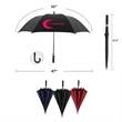 58" Arc Automatic Umbrella w/ Custom Imprint | https://www.bestnamebadges.com