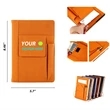 A5 Multi-Functional Leather Notebook w/ Front Pockets | https://www.bestnamebadges.com