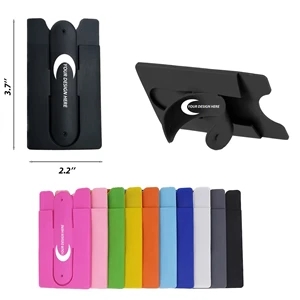 Silicone Portable Phone Wallet & Stand w/ Custom Imprint